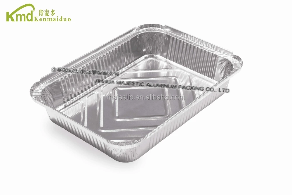 Kitchen Used Disposable Aluminum Foil Oblong Bake Serve Tray