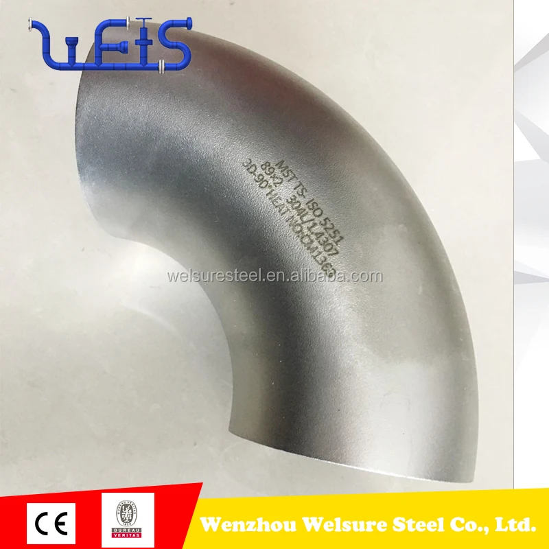 Welsure sanitary stainless steel tube fitting U bend 180 elbow 90 degree bend