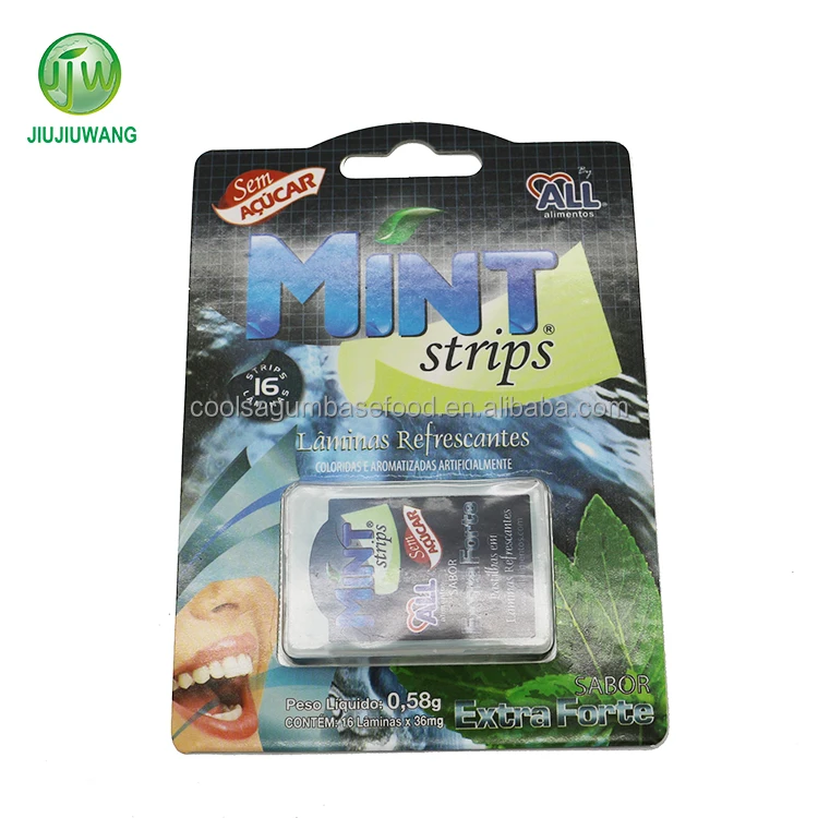 Extra strong cool mints sugar free breath care strips