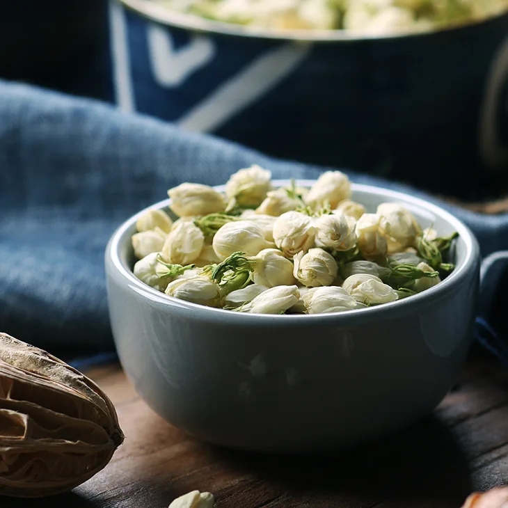 Chinese herbal flower buds white jasmine loose tea