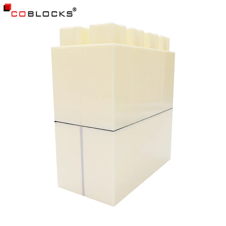 Factory Direct Sale Fireproof & sound proof Partition Plastic Stacking Block Building Retaining brick Wall Solid Plastic Blocks