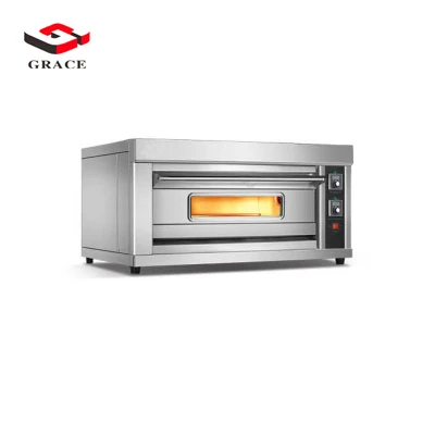 Cheap Price Industrial Bread Cake Pizz Stainless Steel 1 Deck 2 Trays Gas Deck Oven