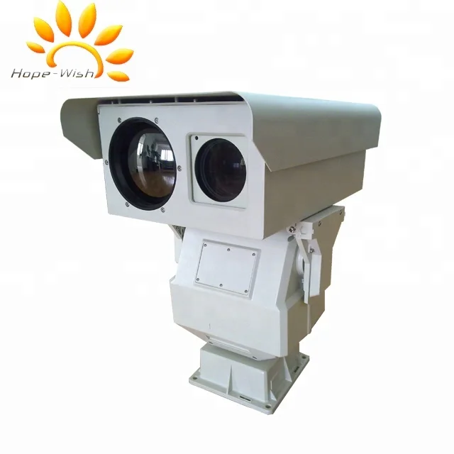 long distance night vision dual sensor 360 outdoor ptz thermal imaging ir camera with thermal imager and optical lens