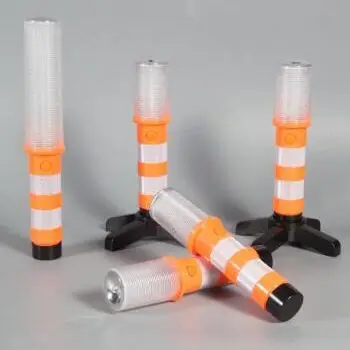 2 Modes Red LED Flashing Warning Light Magnetic Portable Traffic Light