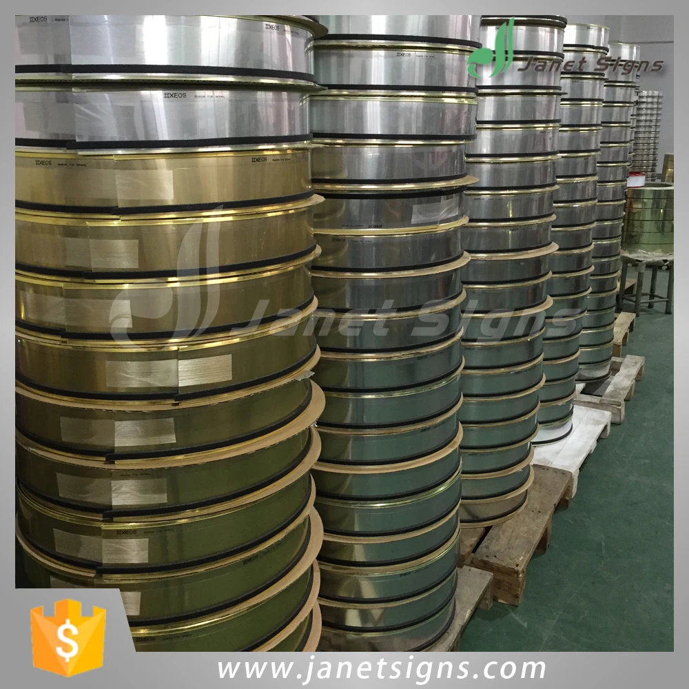 High quality acrylic channel letter anodized edged aluminum strip with PVC and sponge