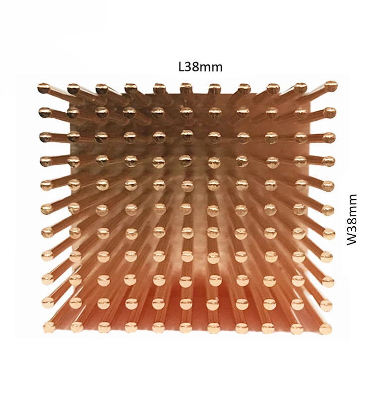 Solve Limited Space New Led Cold Forging Square Copper Pin Fin Heatsink