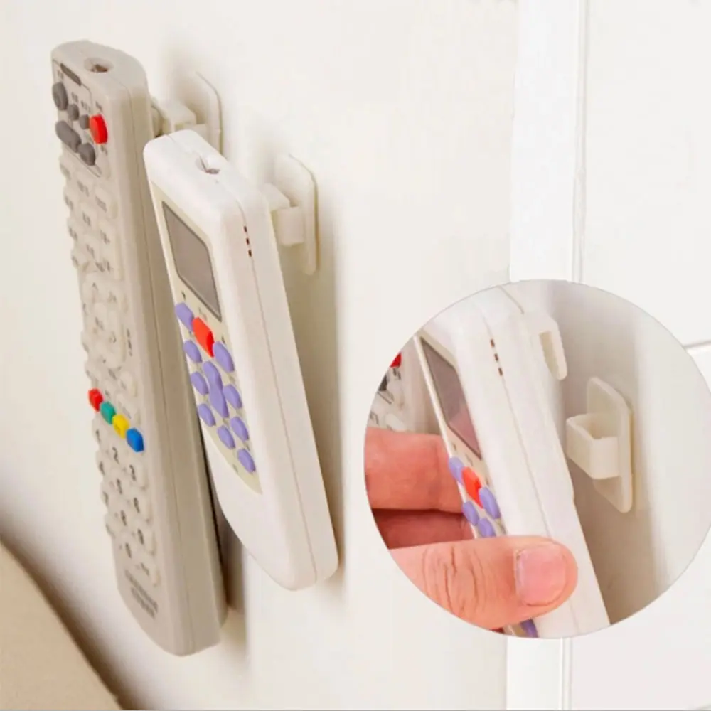 High Quality Plastic Hooks Sticky Hook Set TV Air Conditioner Remote Control Key Practical Wall Storage Holder