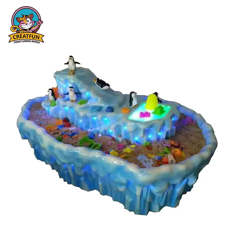 Indoor playground DIY multi-players fiberglass magic art sand table for children