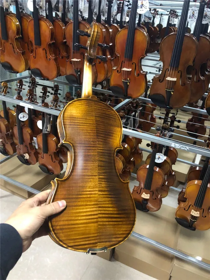 Wholesale high quality 4/4 handmade old  violin in china