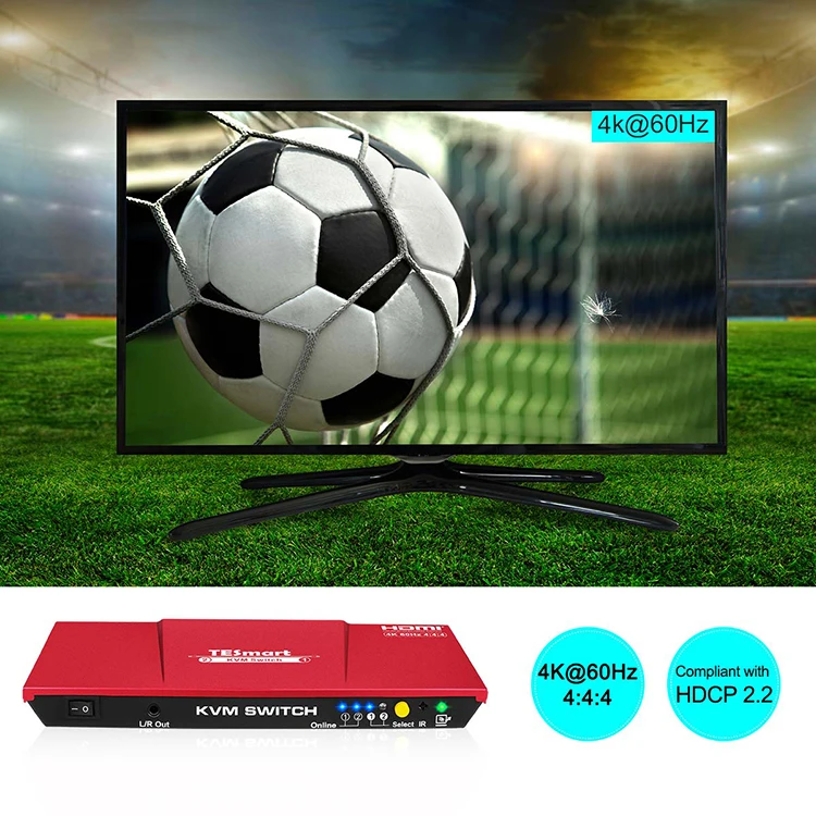 TESmart 4K@60Hz Video Switch 2x1 HDMI KVM Switch