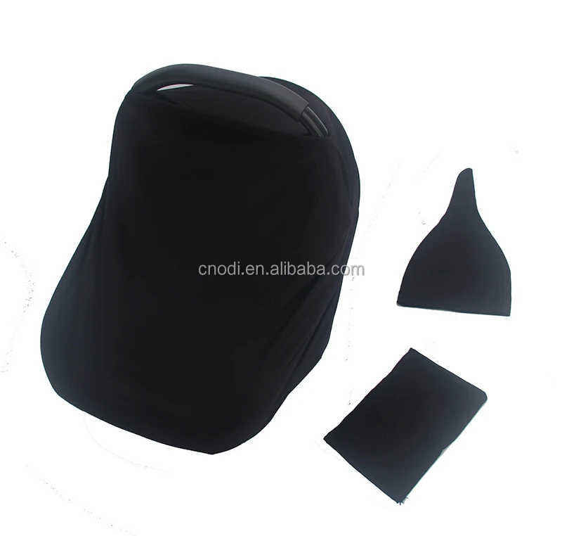 Multiuse Cotton Nursing Scarf Cover for Baby Car Seat + Beanie + Bag