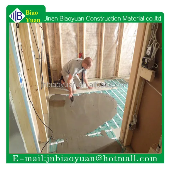 calcium-aluminate-based underlayment and repair mix for interior concrete and engineer-approved floors