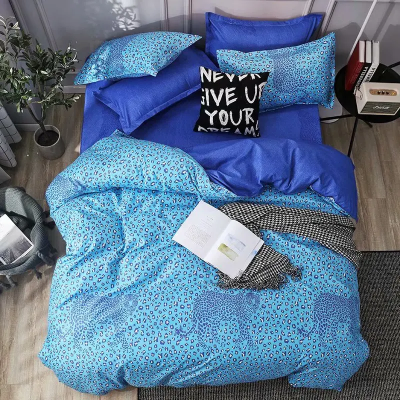 Комплект постельного белья из 100% полиэстера и микрофибры, постельное белье с крутым леопардовым принтом