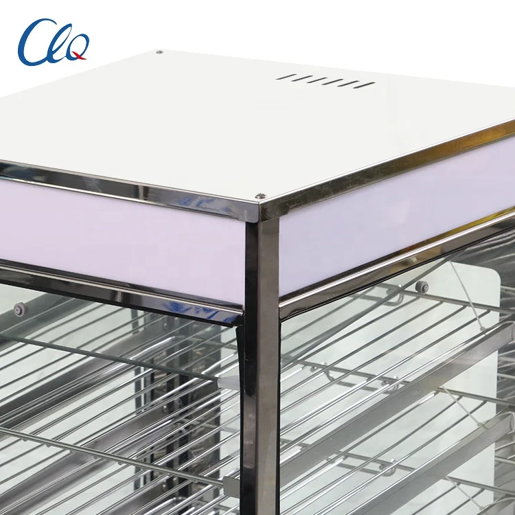 Fast pizza glass food warmer showcase display