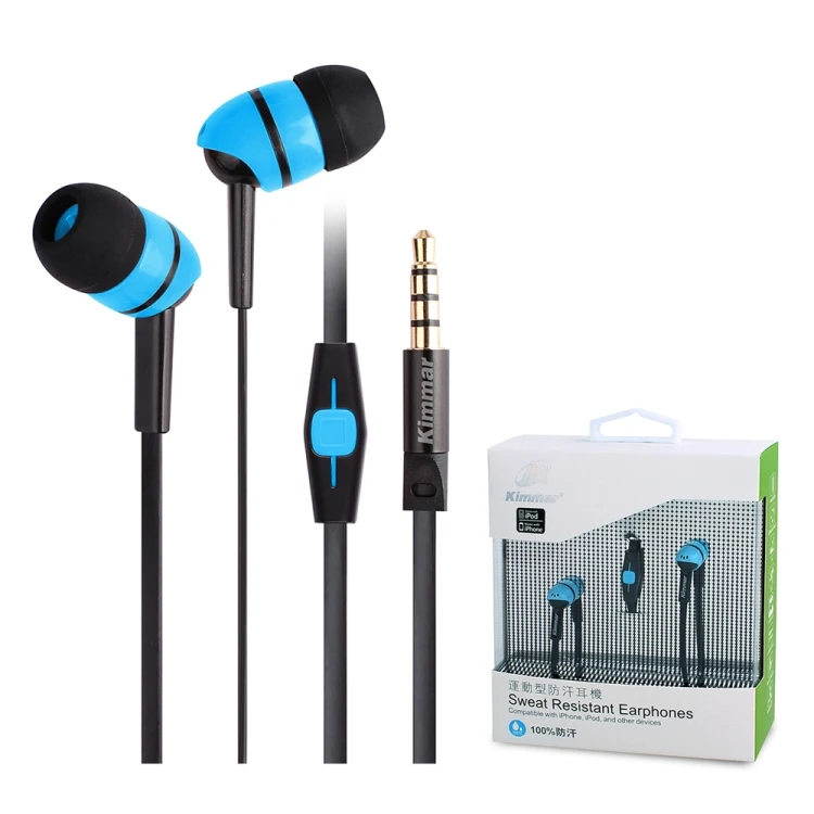 Premium Sound Quality IPX5 Waterproof Earphone Wired 3.5 Earbuds With Microphone MIC for Huawei Samsung