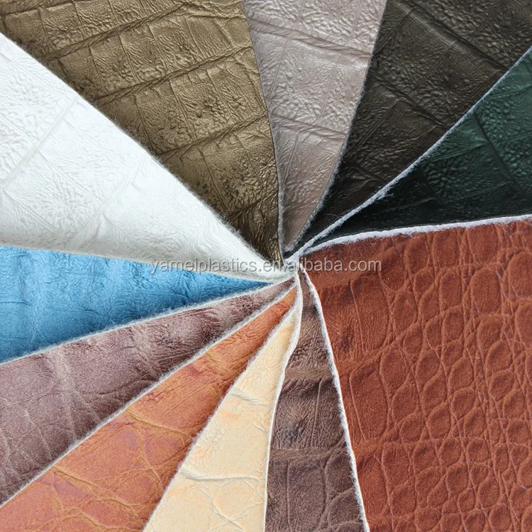 Crocodile 8AQ grain spray printing pvc leather,fake leather for decoration and furniture