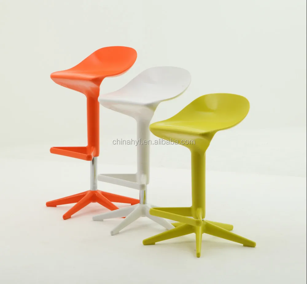 colorful plastic adjustable spoon barstool PP-150B