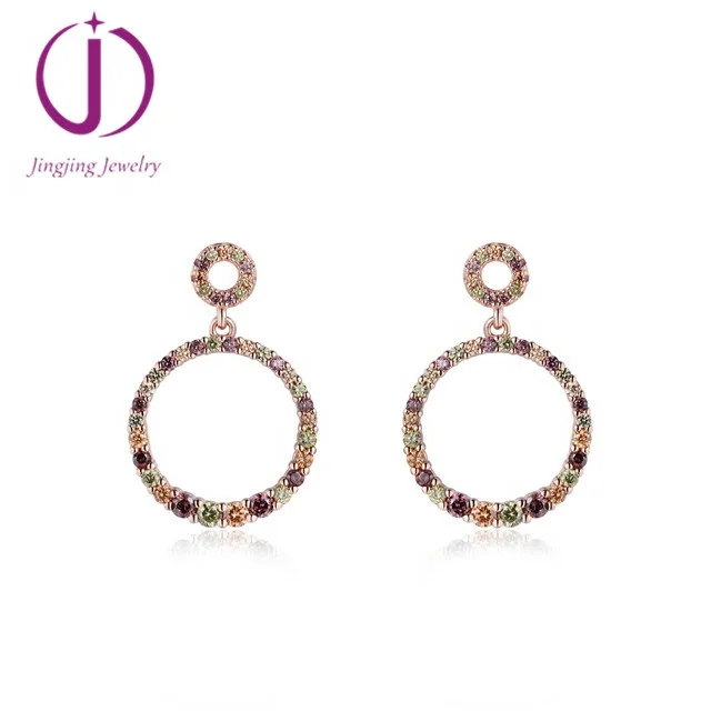 2021 earring wholesale hoop korean handmade earrings in rose gold plated