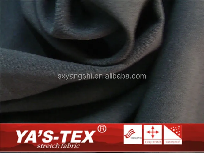 62% polyester 32% rayon 6% spandex solid twill casual clothes 4 way stretch fabric