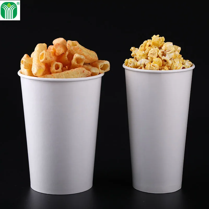 custom logo printed 32oz paper popcorn cup