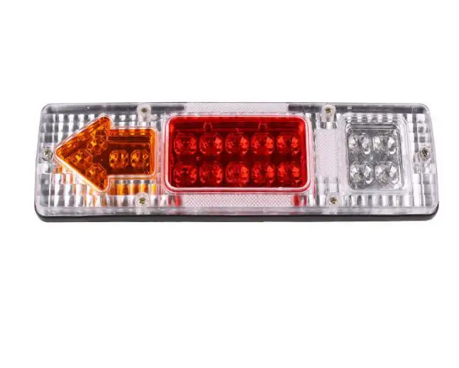 2pcs 24V Waterproof 19 ATV Trailer Truck LED Tail Light Lamp Car-TraileCar-Trailer Taillight Reversing Running Brake Turn Lights