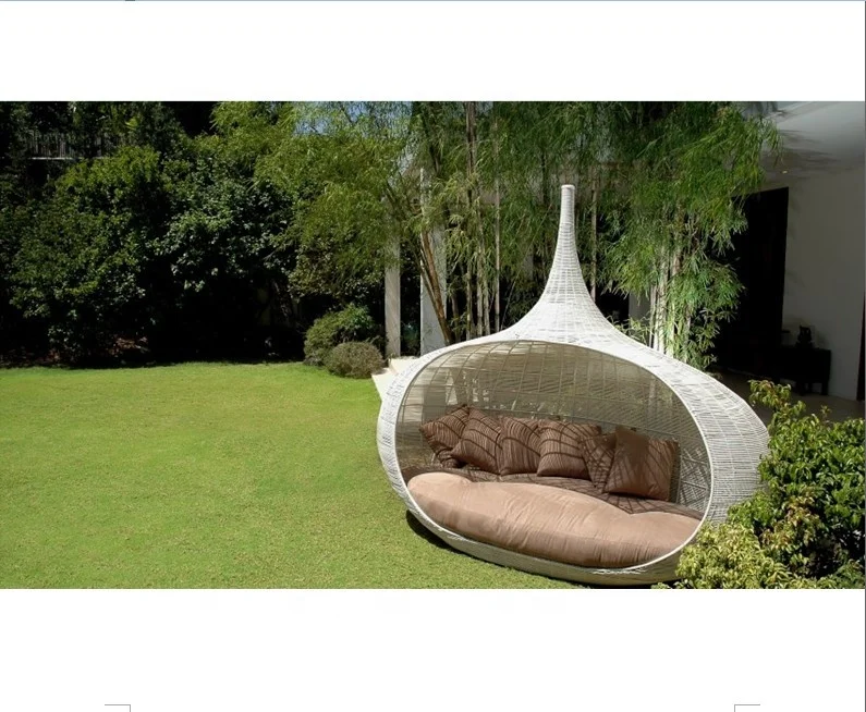 Hot sale patio outdoor wicker garden daybed sun lounger furniture sets