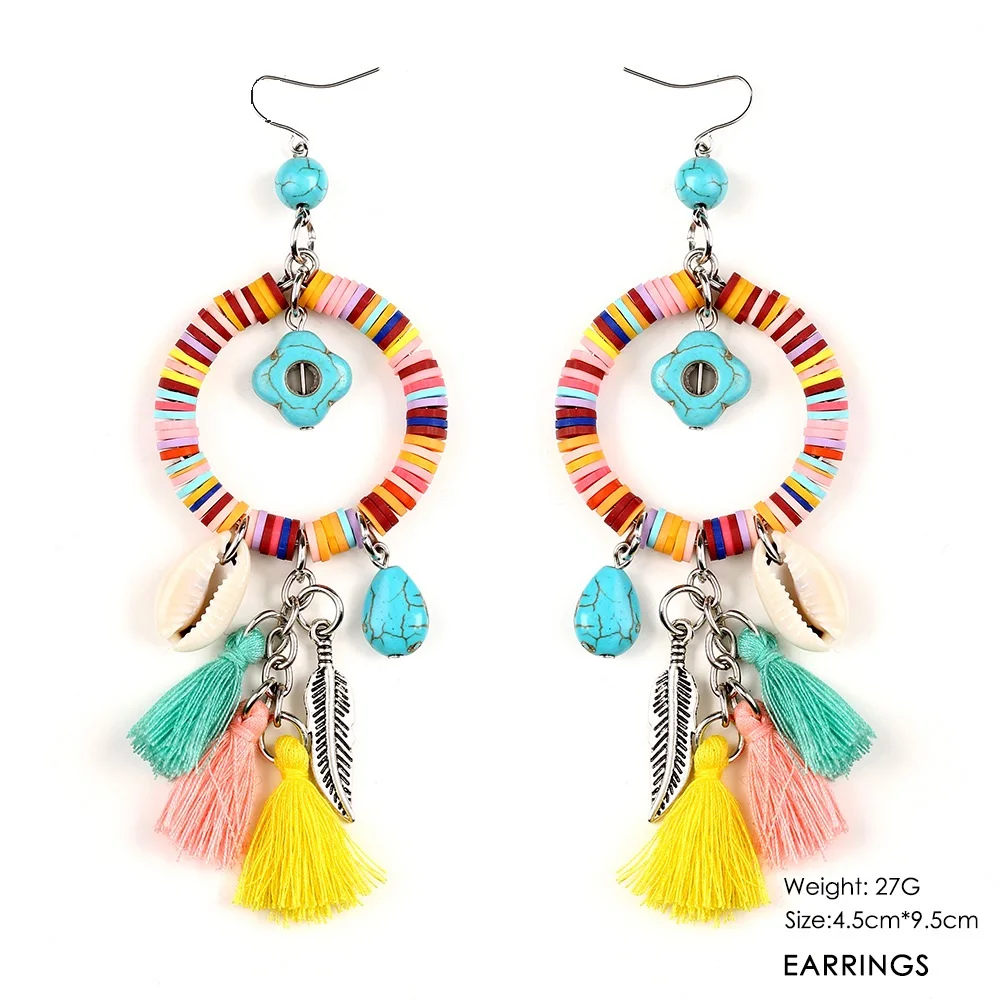New Designs Gold Jhumka Earring Gemstone Tassel Shell Earring Hook Retail Online Shopping