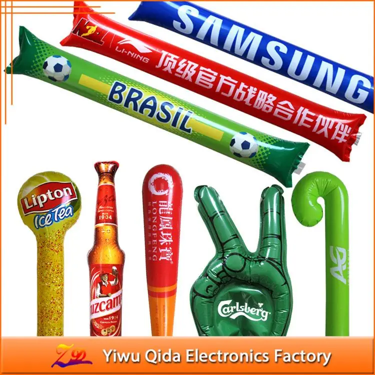 
custom logo PE LED cheering inflatable stick 