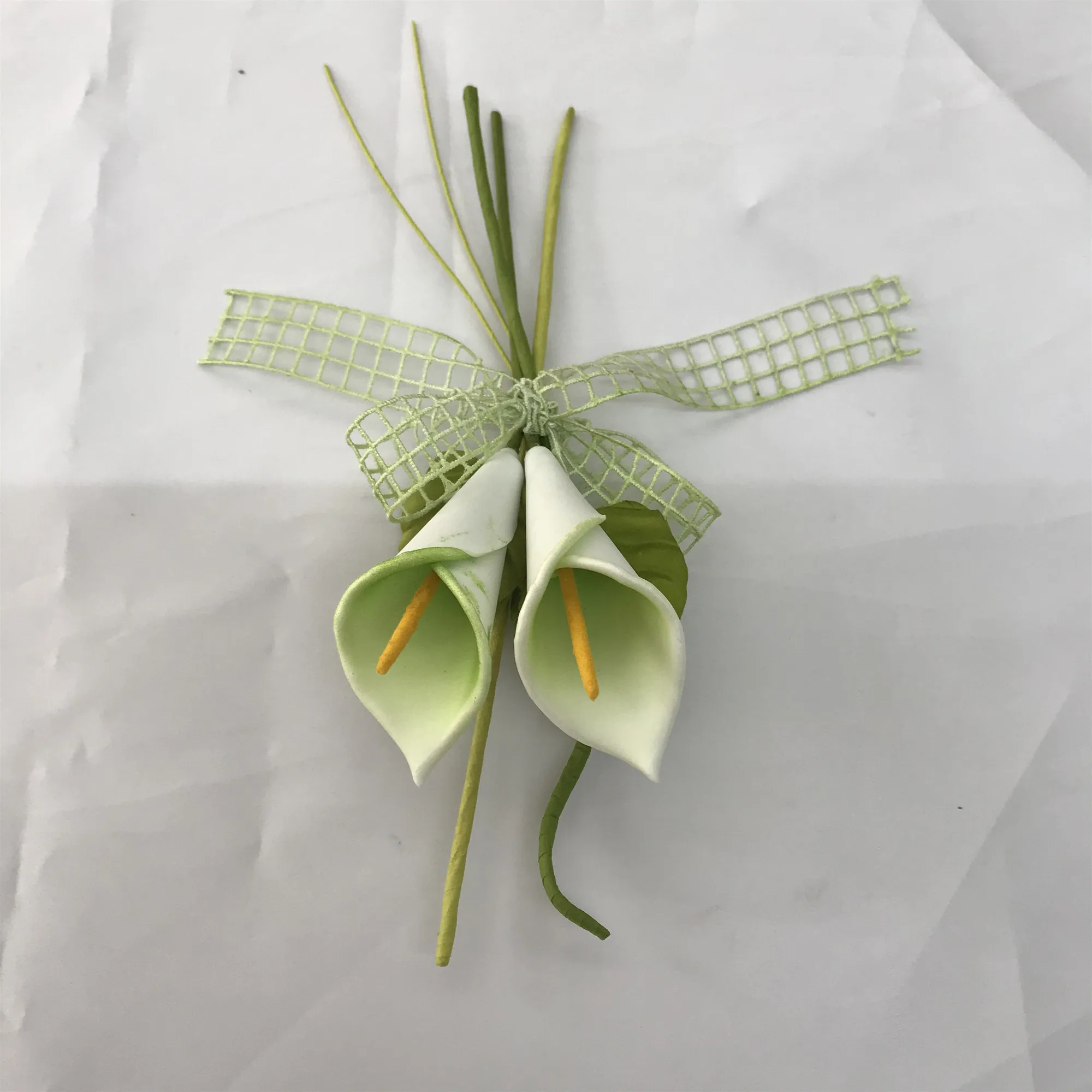 artificial flower mini bouquet white calla lily for decoration