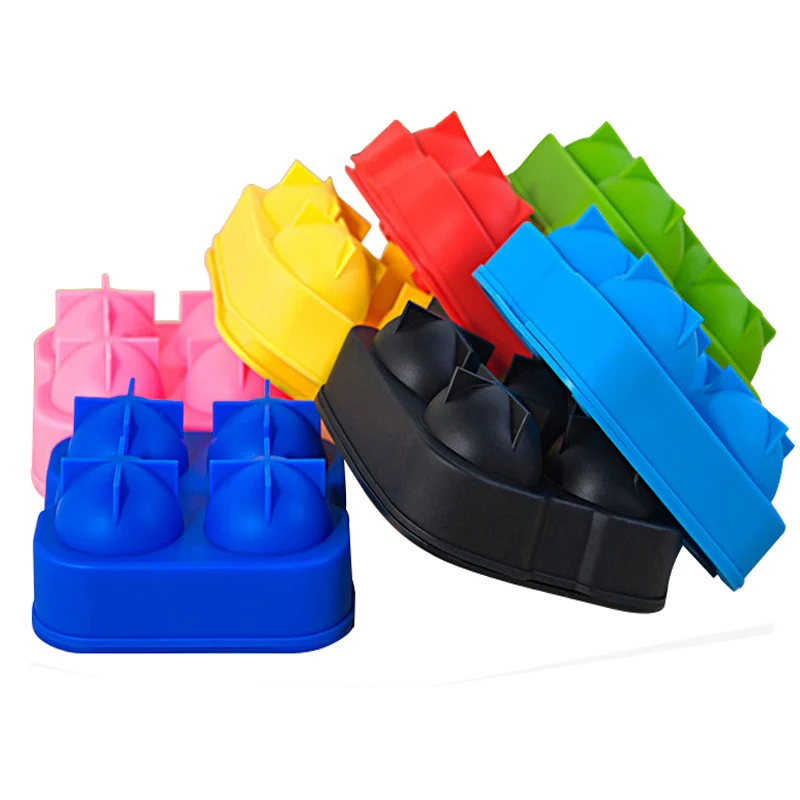 100% food grade Food Grade approved Silicone sphere ice ball maker mould,silicone  ice ball tray with 4 cavities