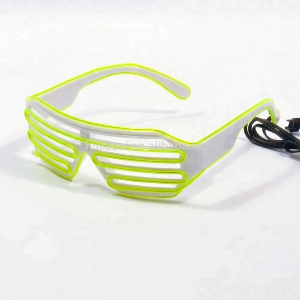 Rave party el neon glasses /led sunglasses From EL wire glasses manufacturer