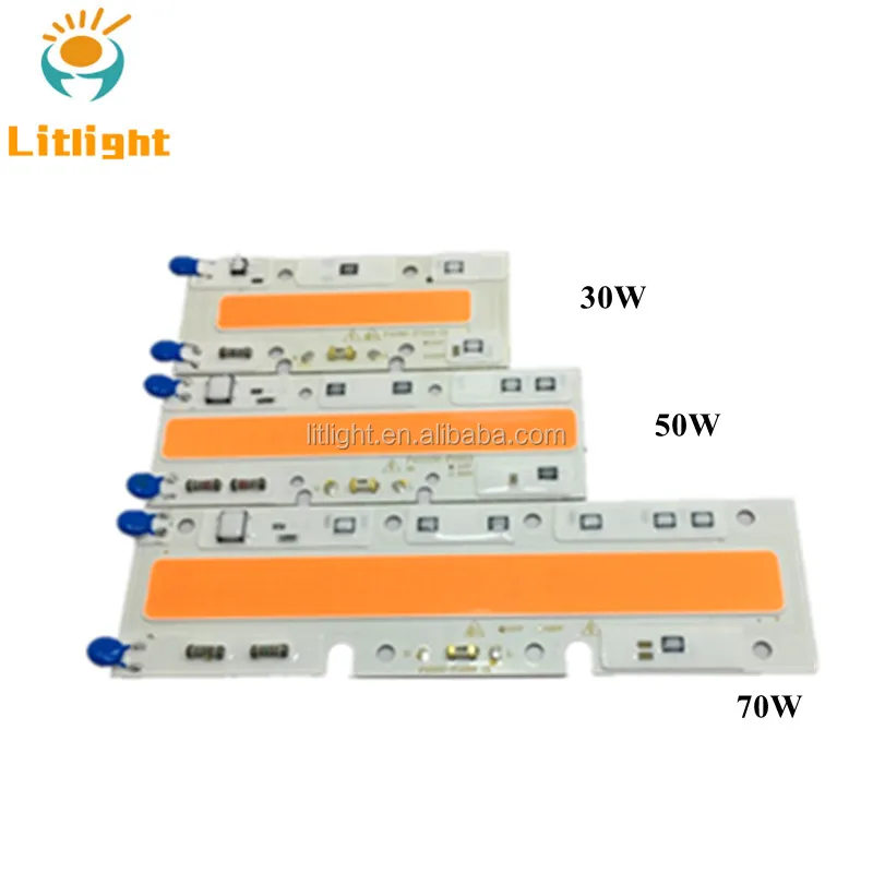 Linear Long Square Shape White 6000K 3000K 30W to 150W  Driverless AC 110V 120V 220V 230V Cob Led chip 100W