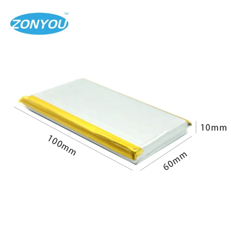 
Small Size with High Capacity Rechargeable 10Ah 1060100 10000mAh 3.7V Li Polymer Lipo Battery 