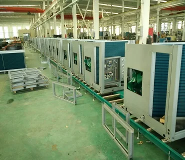 American type rooftop air handling unit, with R410a refrigerant