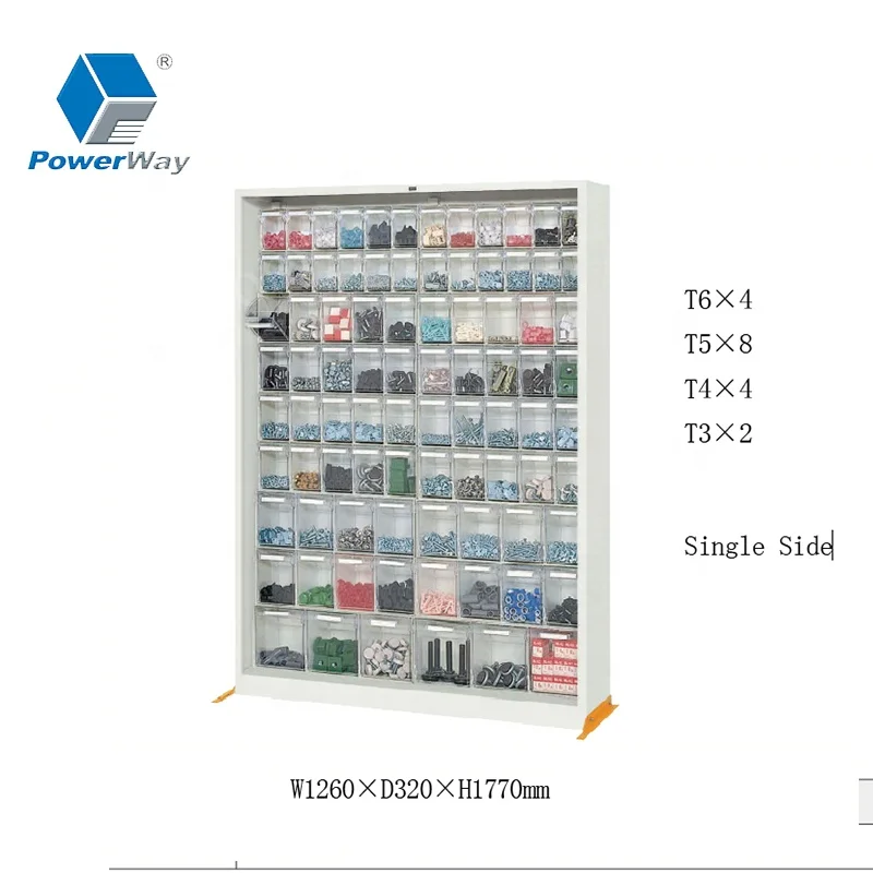 Table used spare parts compartment storage tilt opening plastic drawer organizer