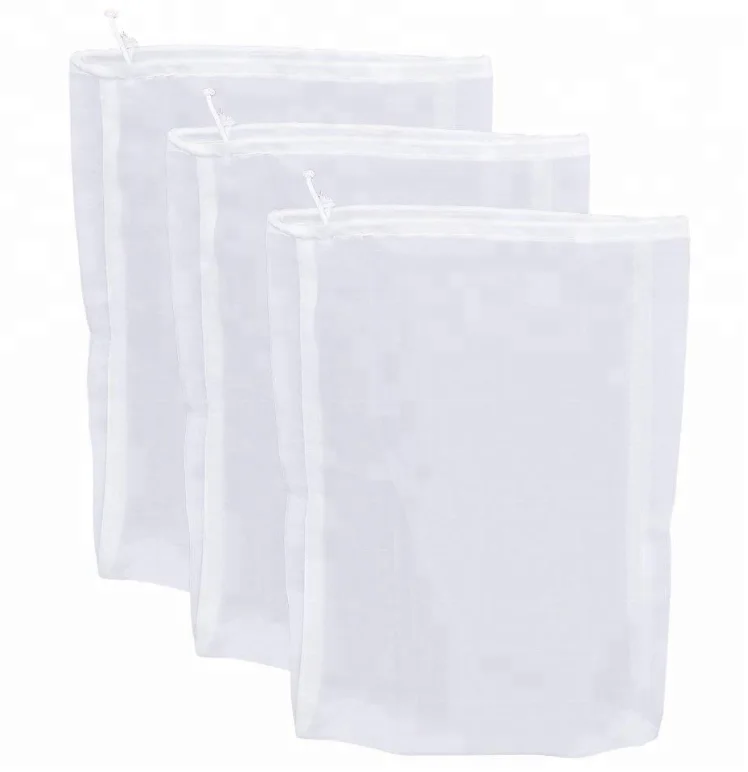 75 Micron Nylon Straining Bag Fine Mesh Filter Bags for Nut Milk Wine