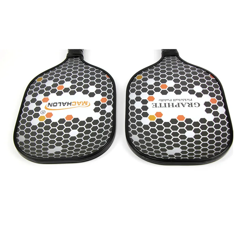 Lightweight polypropylene honeycomb composite core graphite pickleball paddle racket with rubber edged guard 8.6oz