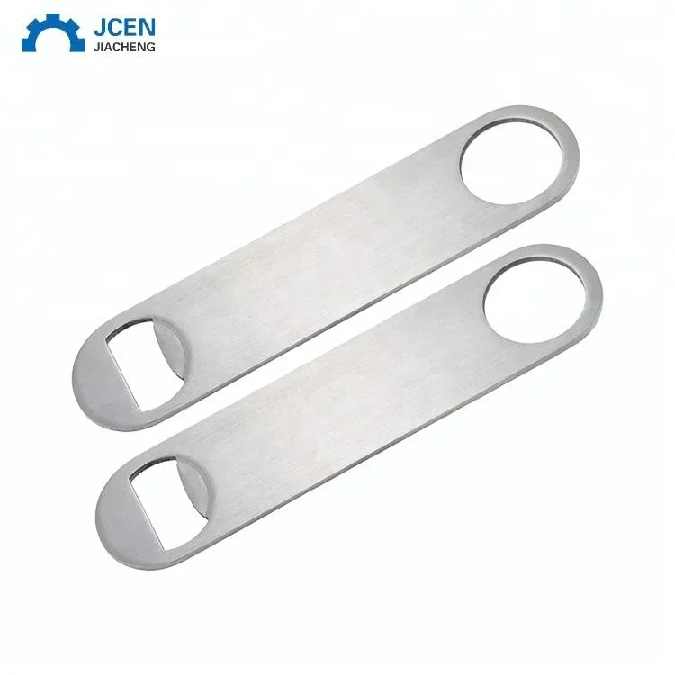 Custom stainless steel brush round bottle opener
