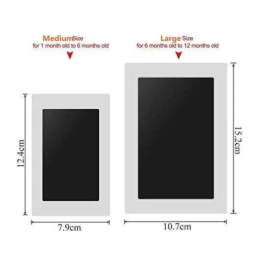 2023 Clean-Touch Baby Footprint & Handprint Kit, 2 Uses, Mess-Free Baby Keepsake Gifts, Black Ink Extra Large 4 x 6 inch, 2 Pack