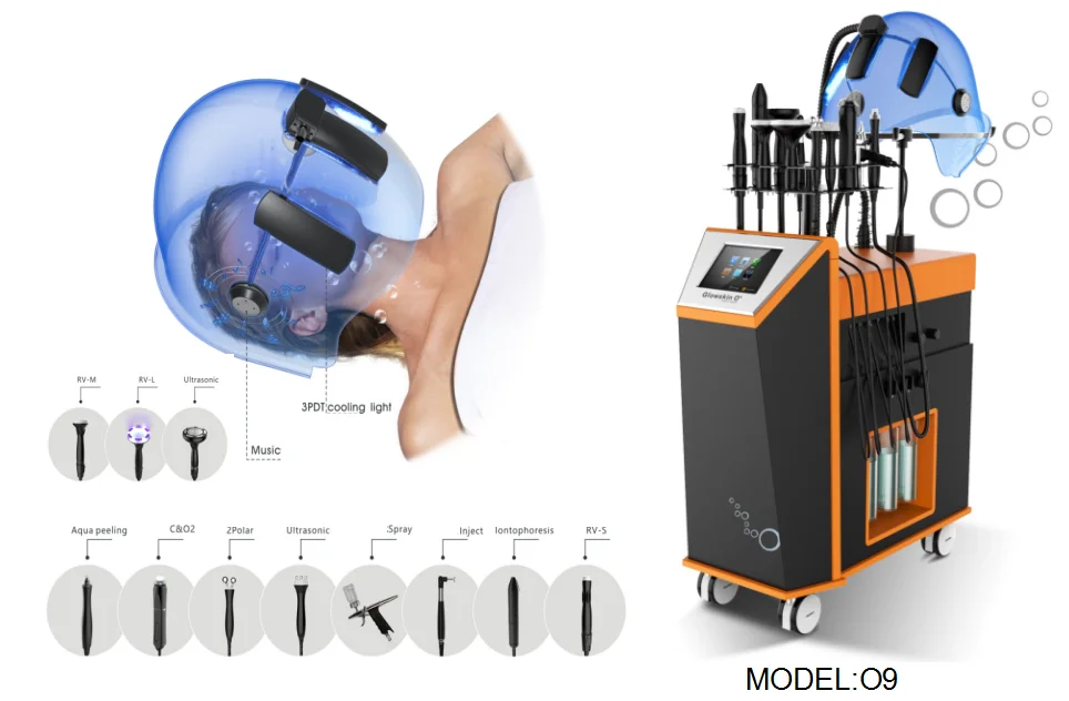 beco 2019 newest aqua peel rf no-needle water inject light  rf vacuum cavitation system skin care and weight loss machine O9