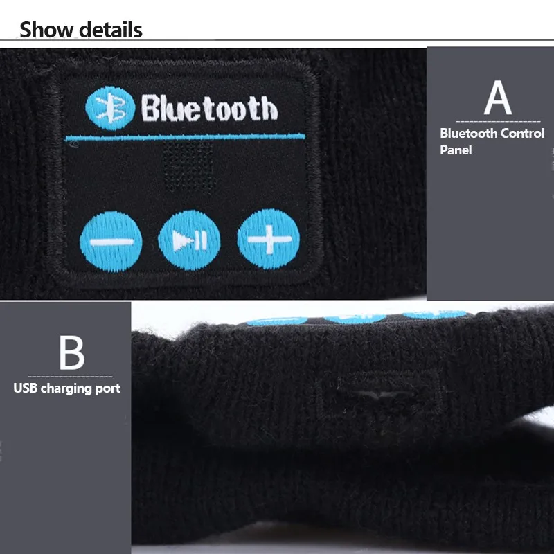 New Sport Running Yoga Music Scarf Earphone Wireless Blue toth Headphone Smart Headset Speaker Mic Stereo Hifi Music Headband