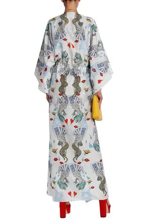 OEM Summer Floral Printed Cotton kaftan Oversized Maxi Beach Dress Wholesale