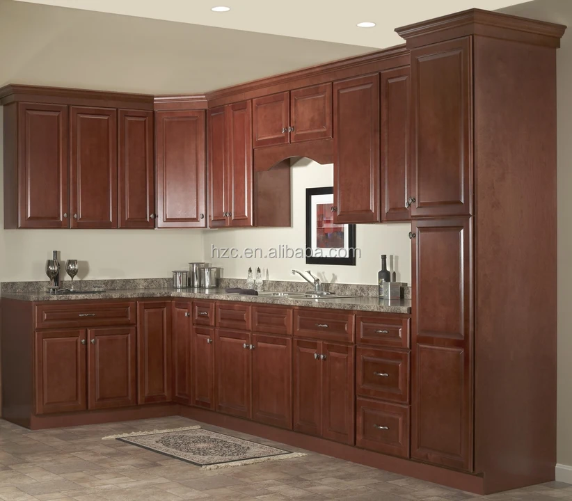 Solid wood modern American style kitchen cabinets