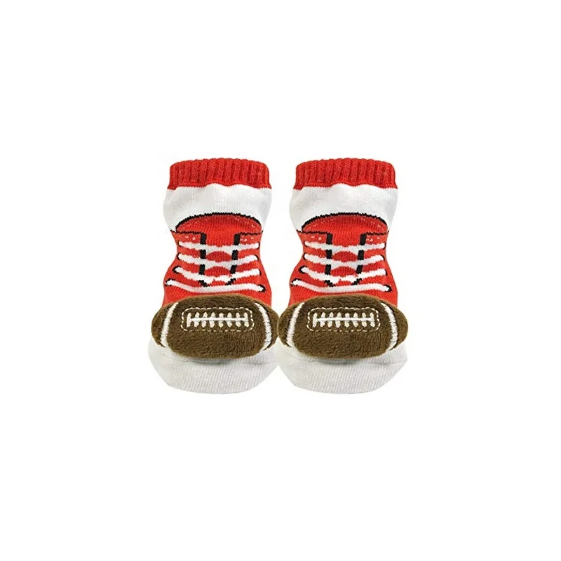 Wholesale free sample organic rubber sole new born cute sock baby shoes grips socks