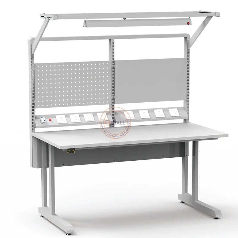 Detall ESD Adjustable anti static desk workbench for lab
