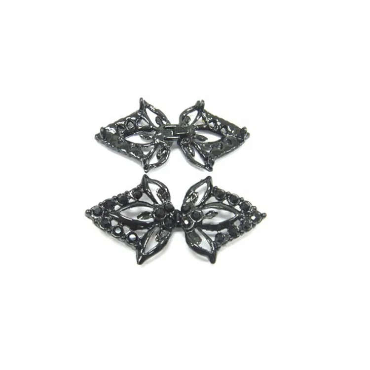 New arrival butterfly shape jewel decorative dress coat buckle hook and eye for women garment