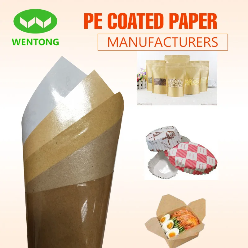 
White foodgrade paper cups raw materials pe coated paper manufacturers 