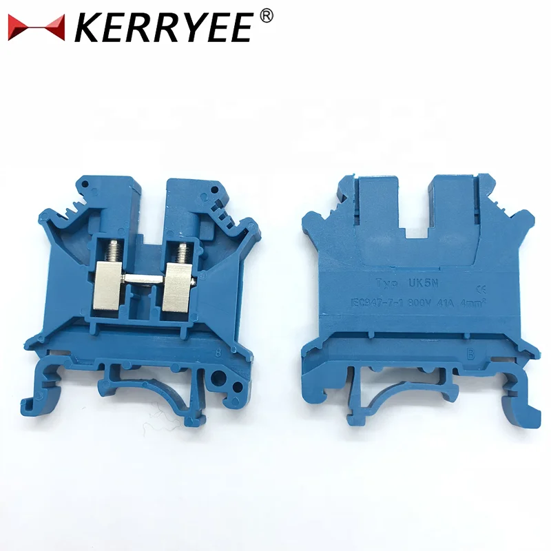 UK5N power distribution din-rail 4mm2 terminal block connector