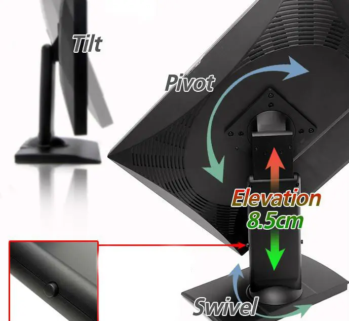 Tilt/Swivel/pivot/elevation monitor stand for pc tablet