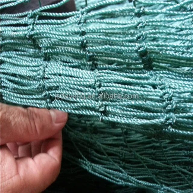green PE fish net Professional manufacturer oem fishing pe braided net fishing/ high quality pet net